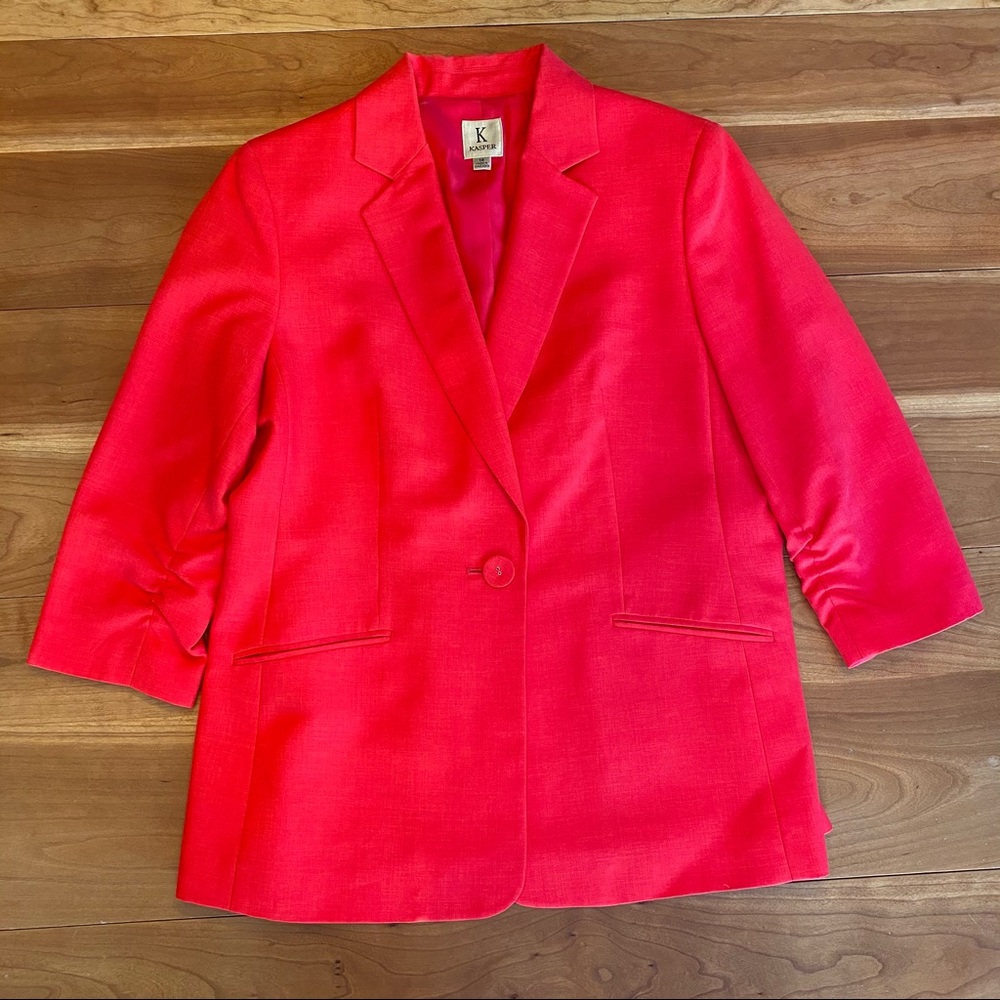 Red Kasper Blazer